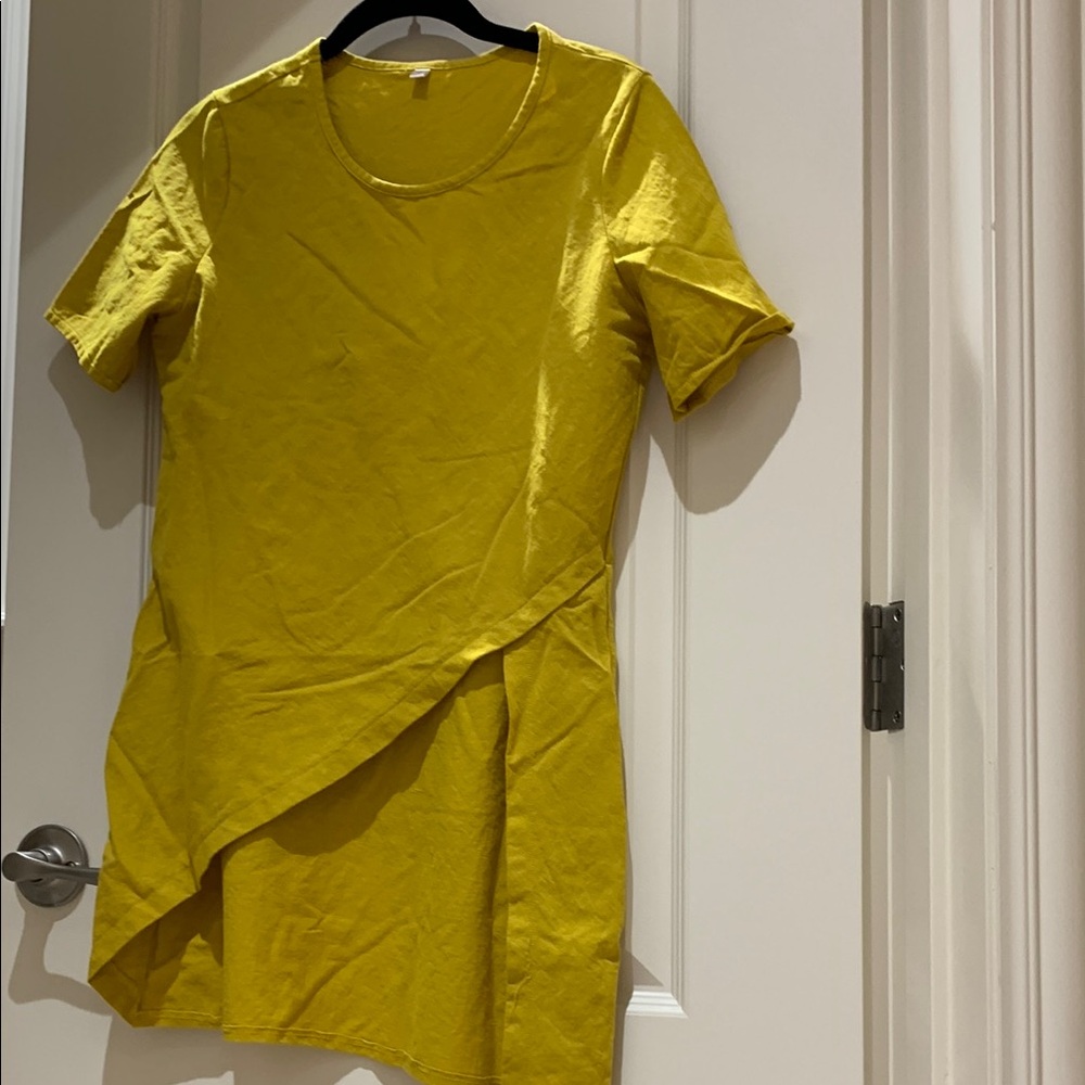Yellow Short Sleeve Dress